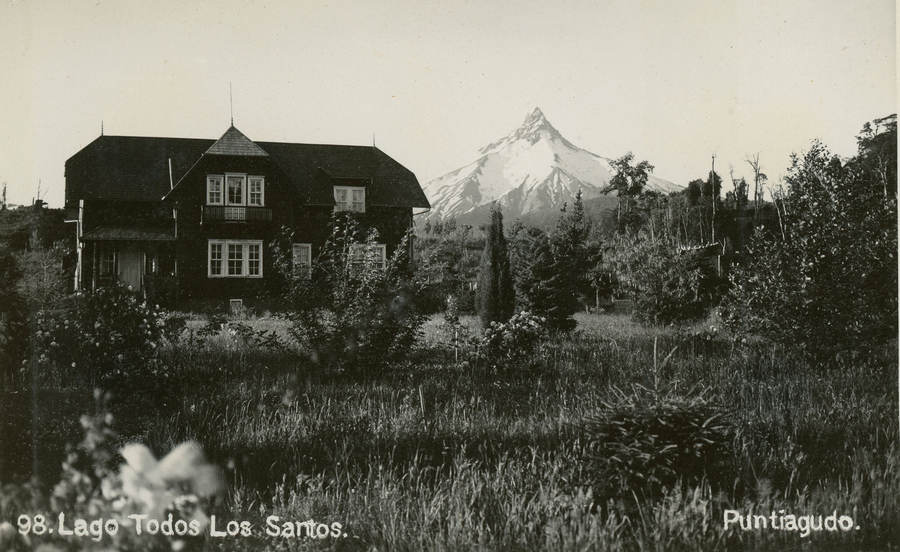 Volcán Puntiagudo desde Todos los Santos, 1930