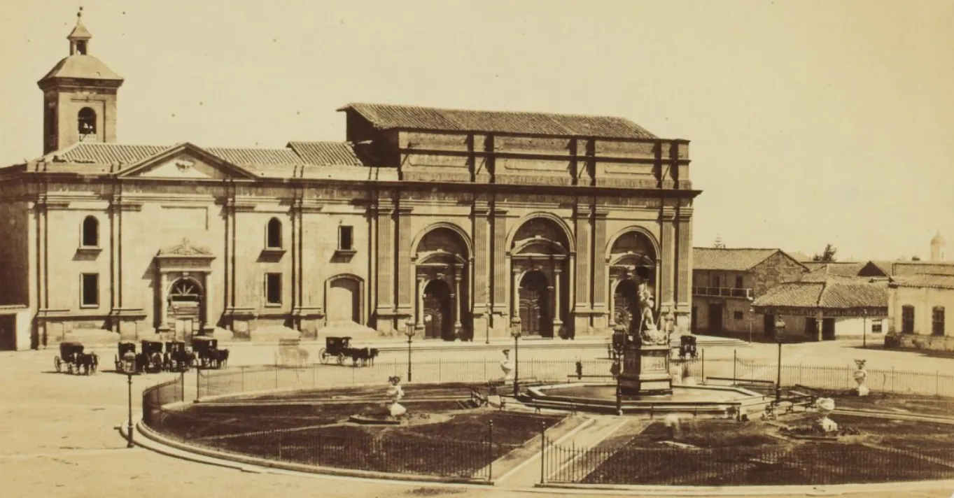 Plaza de Armas de Santiago en 1860