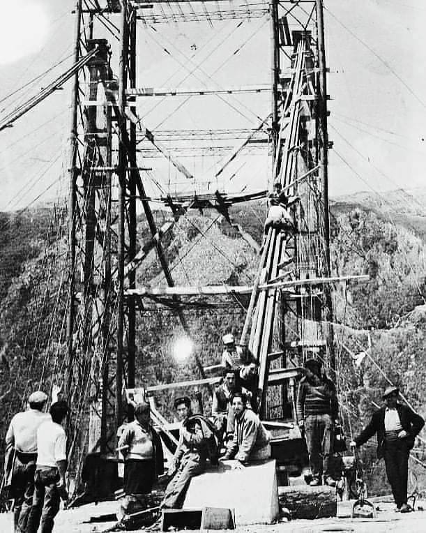 Construcción puente Presidente Ibáñez, 1961