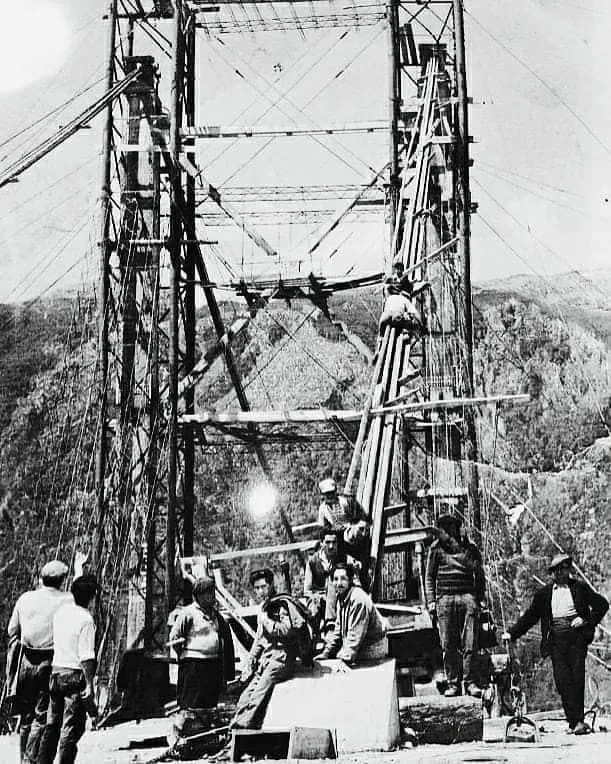 Construcción puente Presidente Ibáñez, 1961
