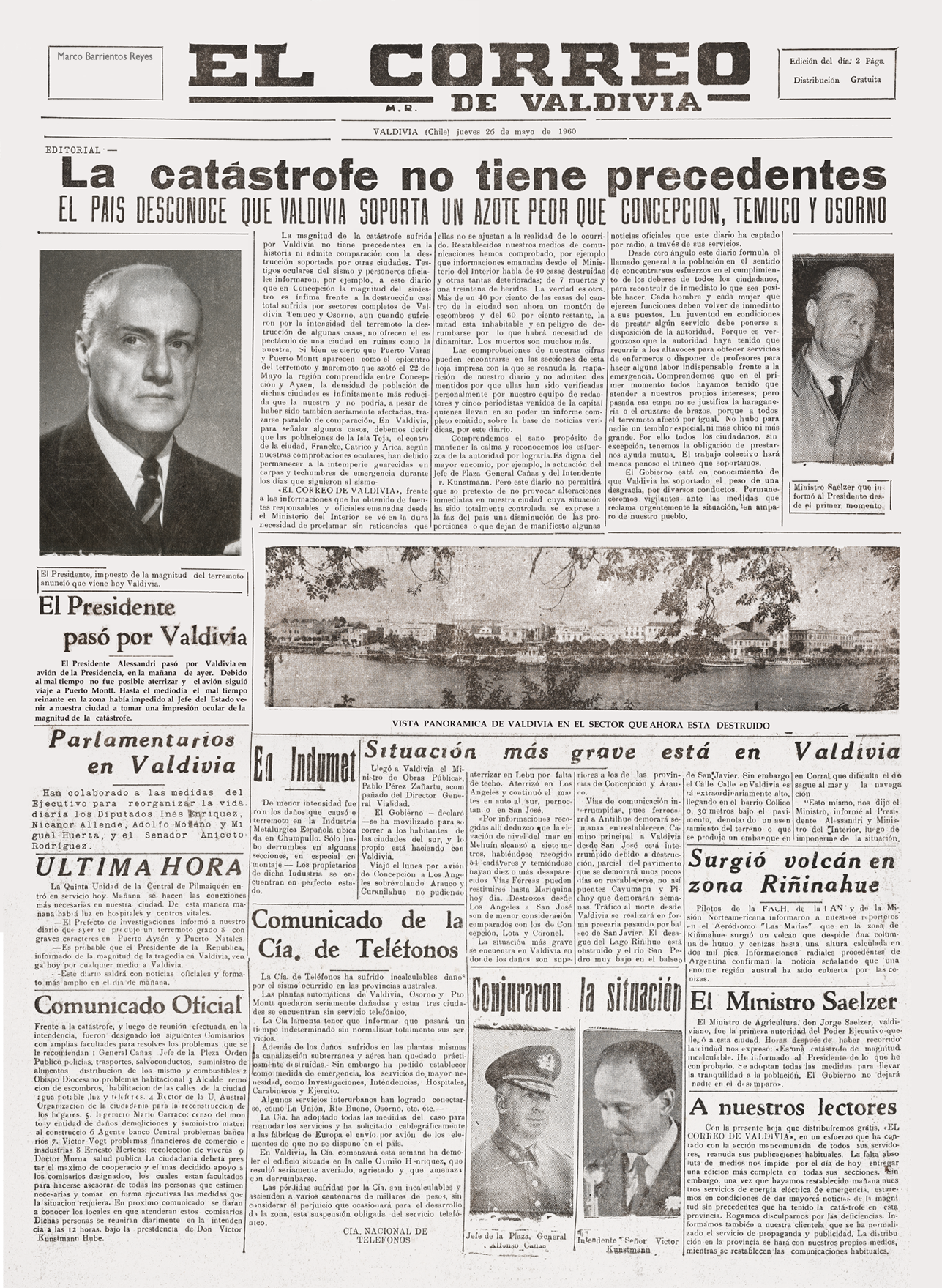Primera Edición del 26 de mayo 1960