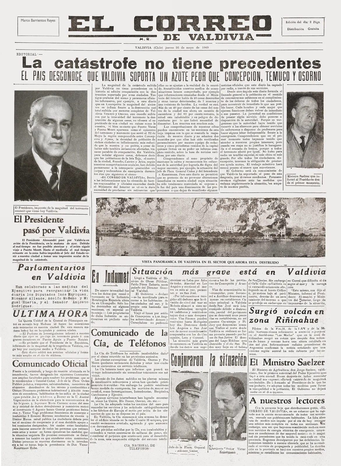 Primera Edición del 26 de mayo 1960