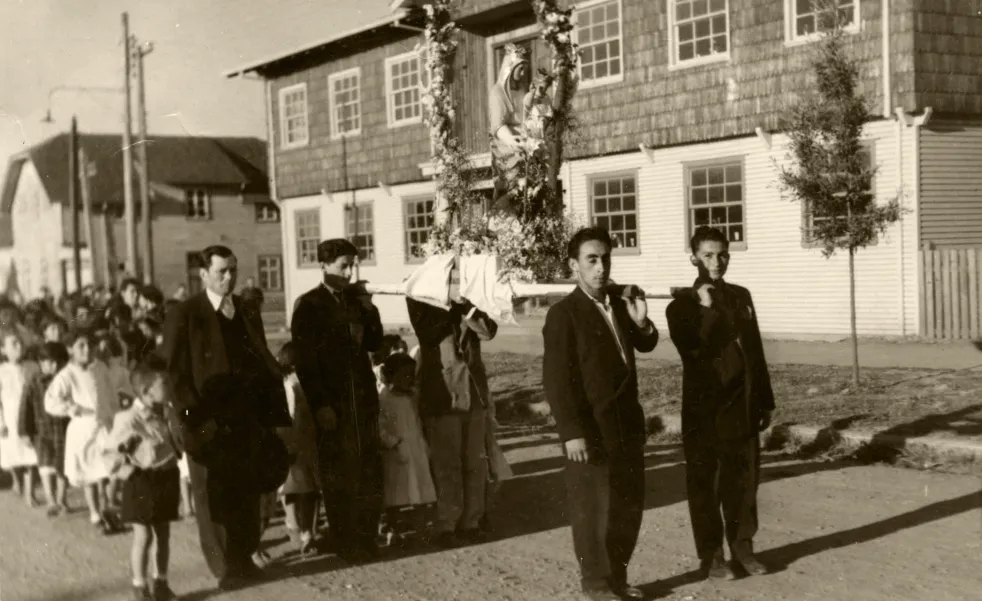 Procesión del 8 de Diciembre, Purranque, 1950