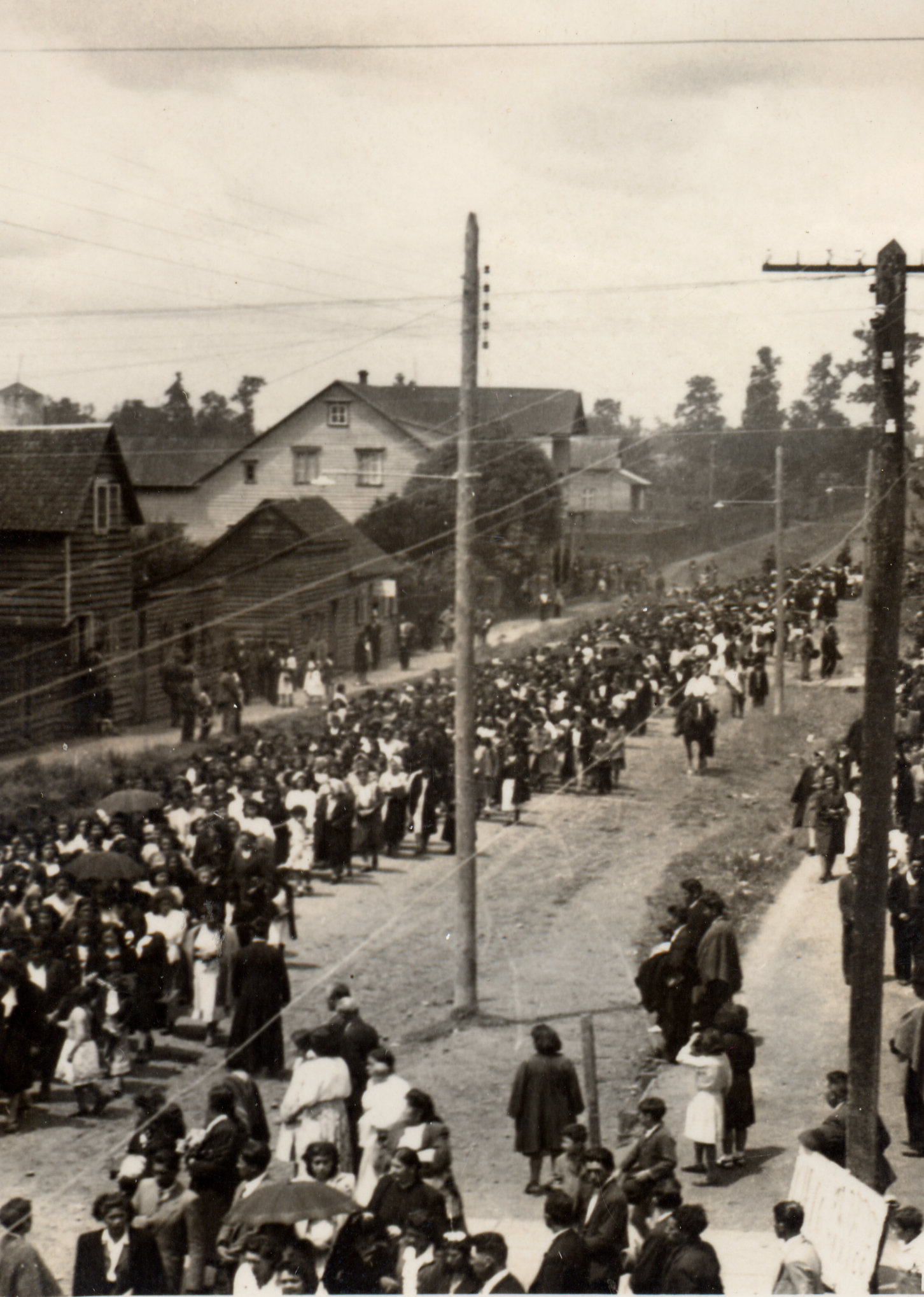 Procesión de San Sebastián, Purranque, 1942
