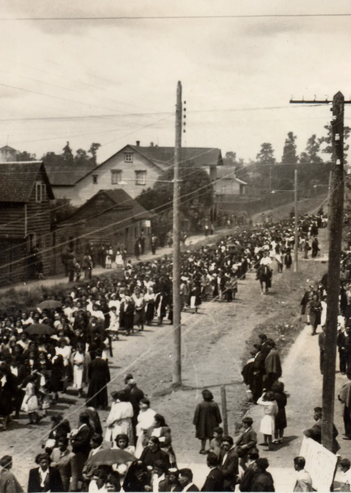 Procesión de San Sebastián, Purranque, 1942