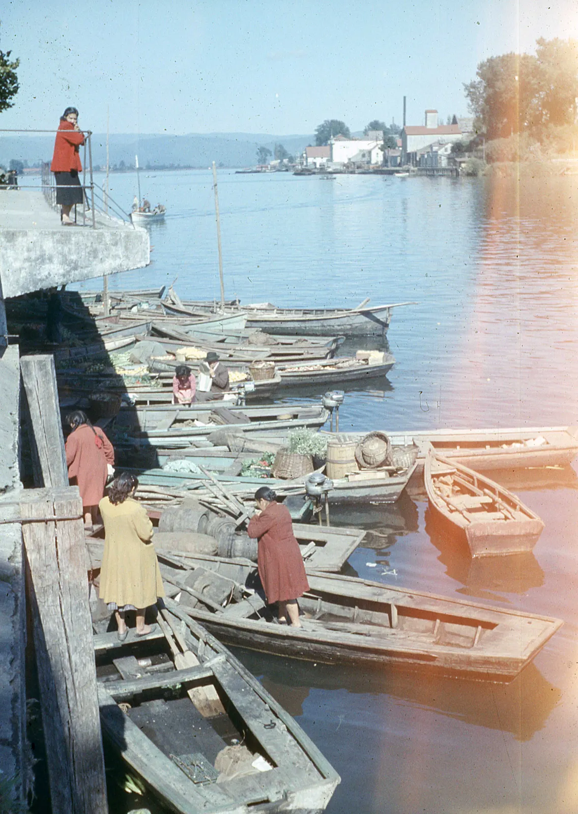 Mercado Fluvial de Valdivia, 1960