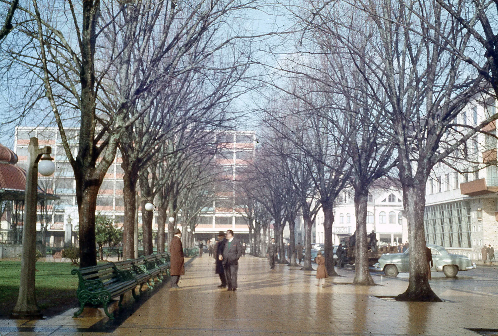 Plaza La República, Valdivia, 1960