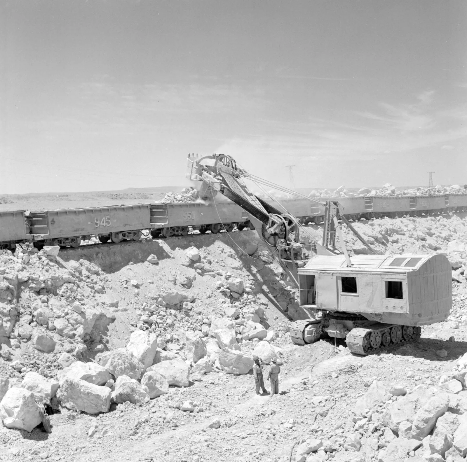 Maquinaria de excavación en Chuquicamata ca. 1960