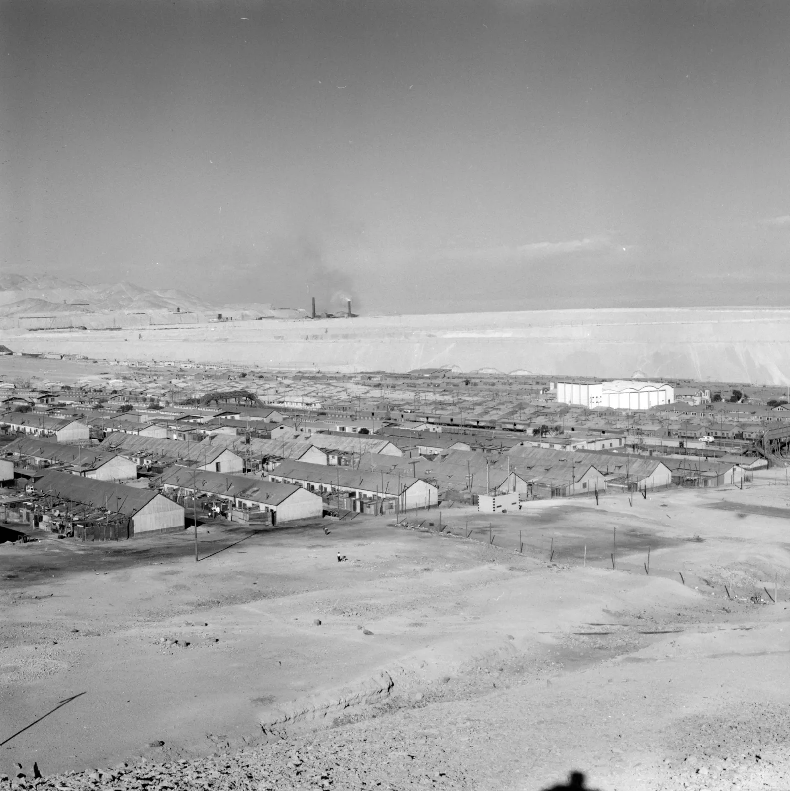 Yacimiento minero de cobre en Chuquicamata ca. 1960.