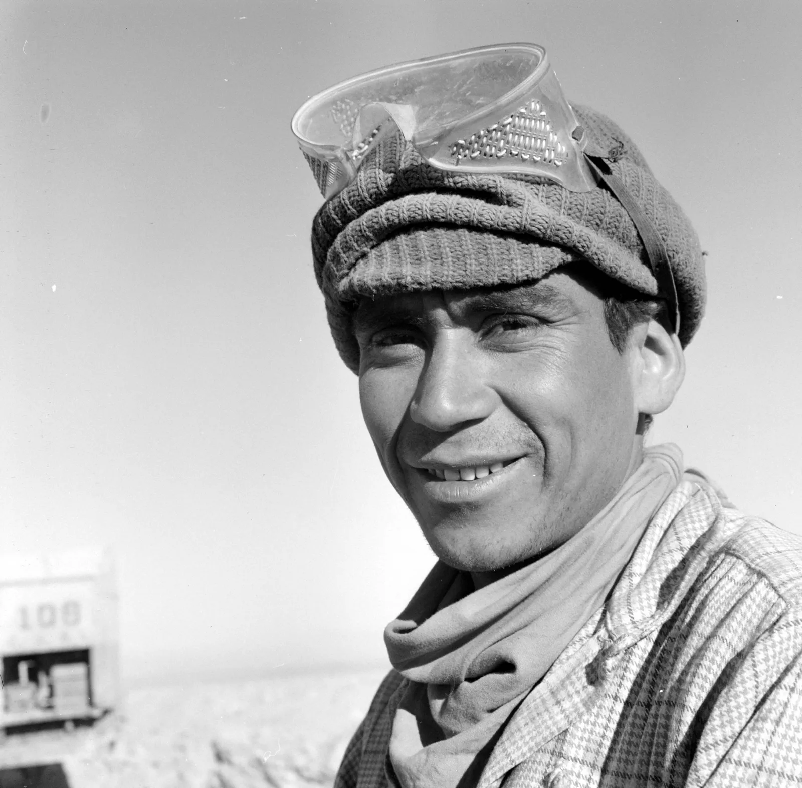 Retrato de minero en Oficina María Elena ca. 1960.