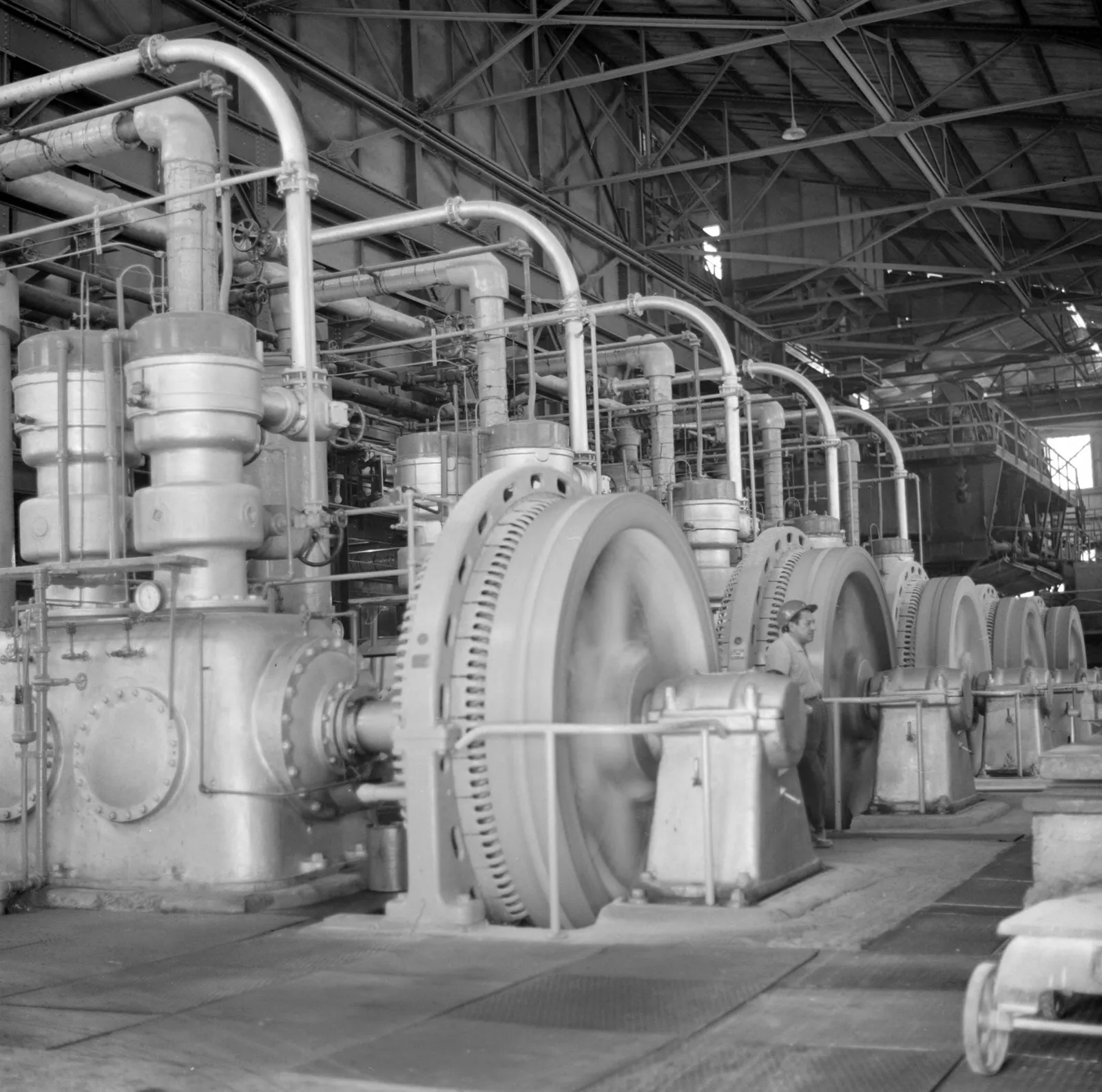 Fábrica minera de nitrato en Oficina María Elena ca. 1960.