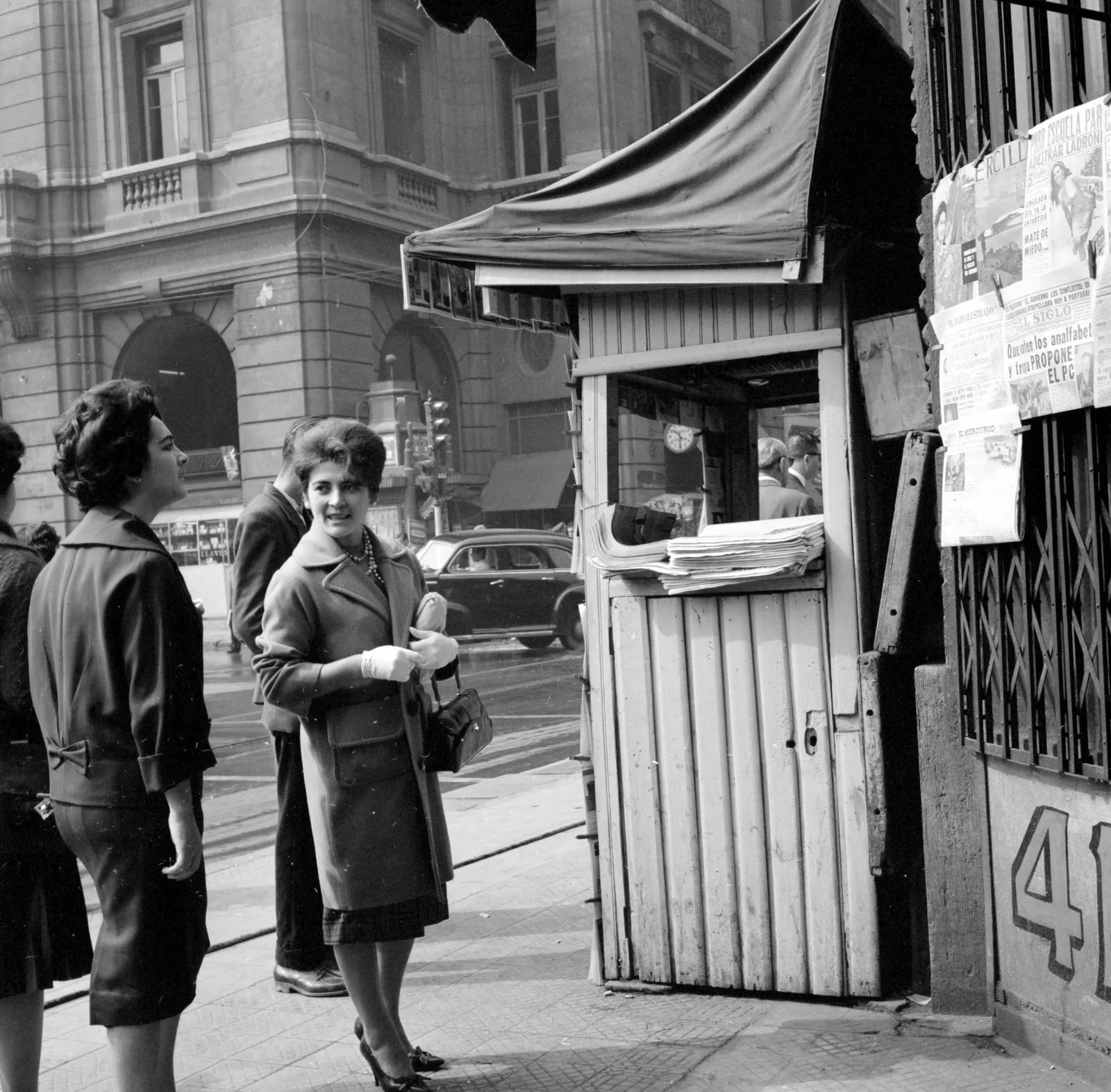 Plaza de Armas de Santiago ca. 1960.