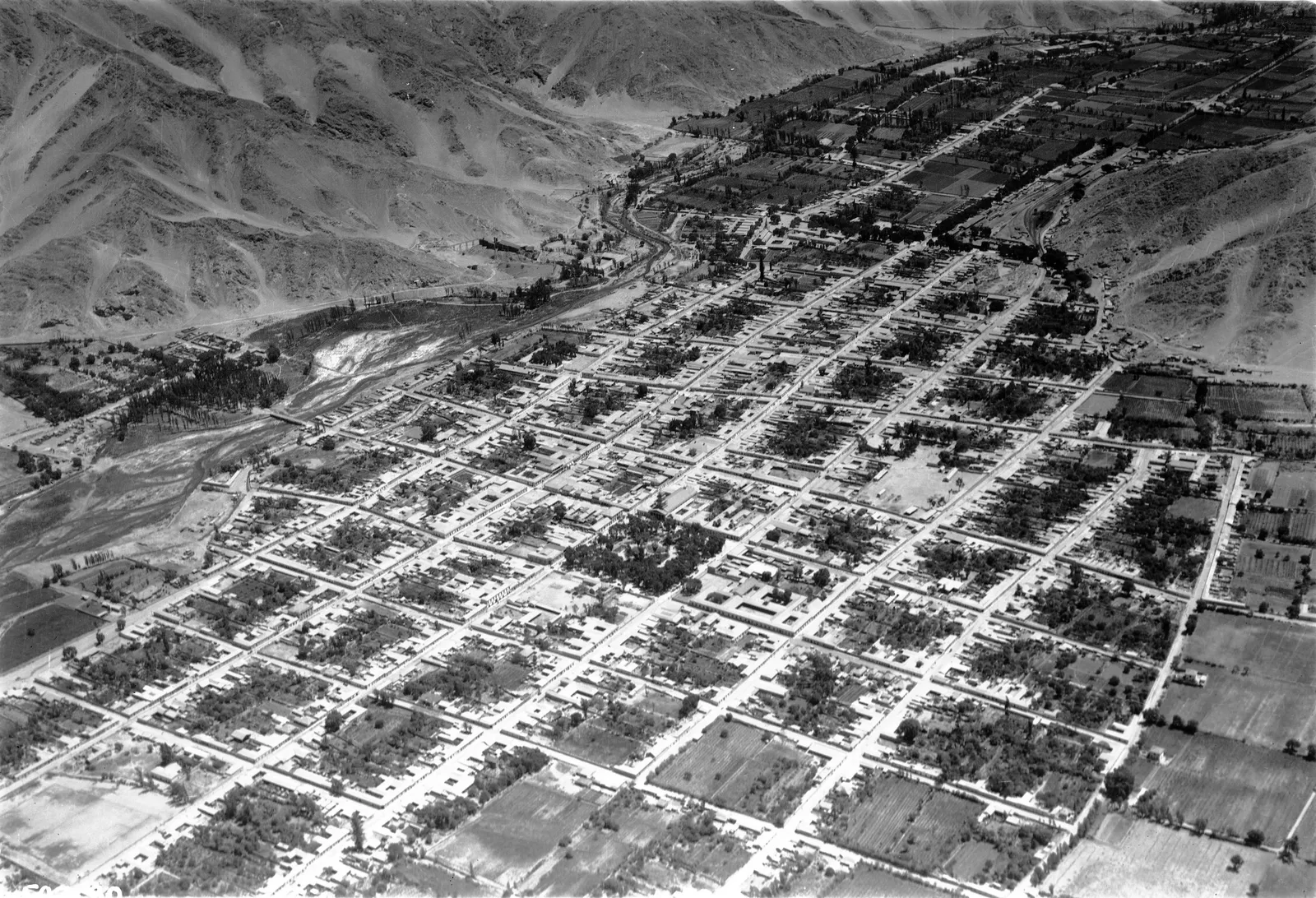 Vista aérea de Copiapó 1937.