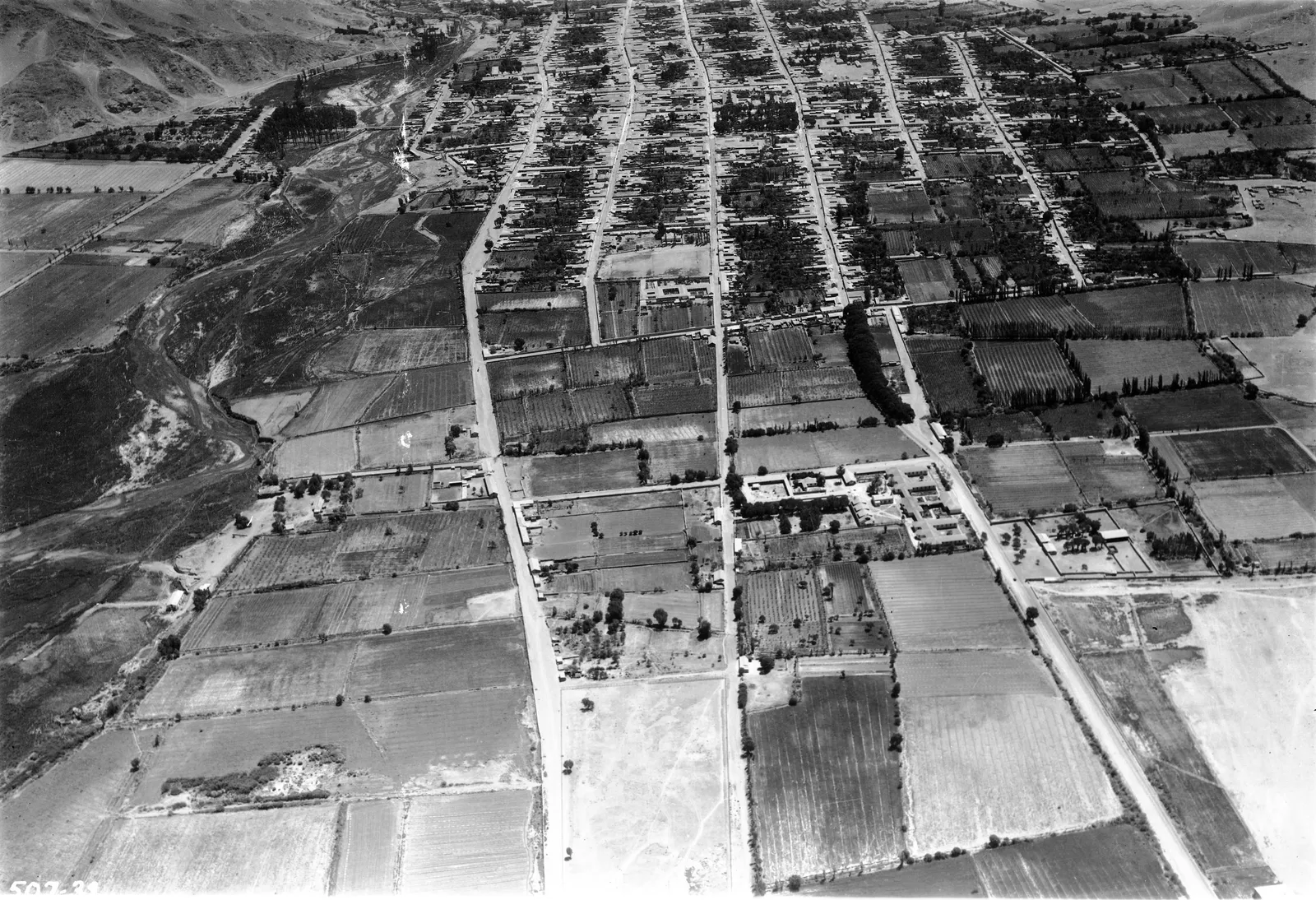 Vista aérea de Copiapó 1937.