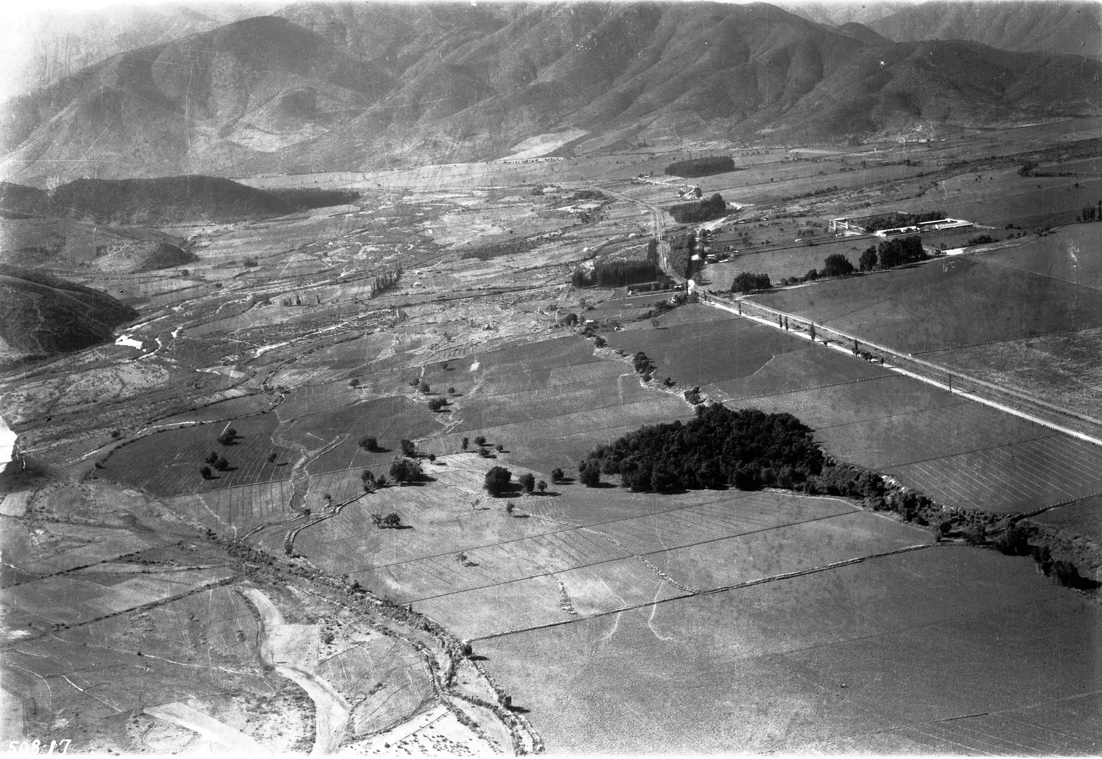 Vista aérea de La Ligua 1937.