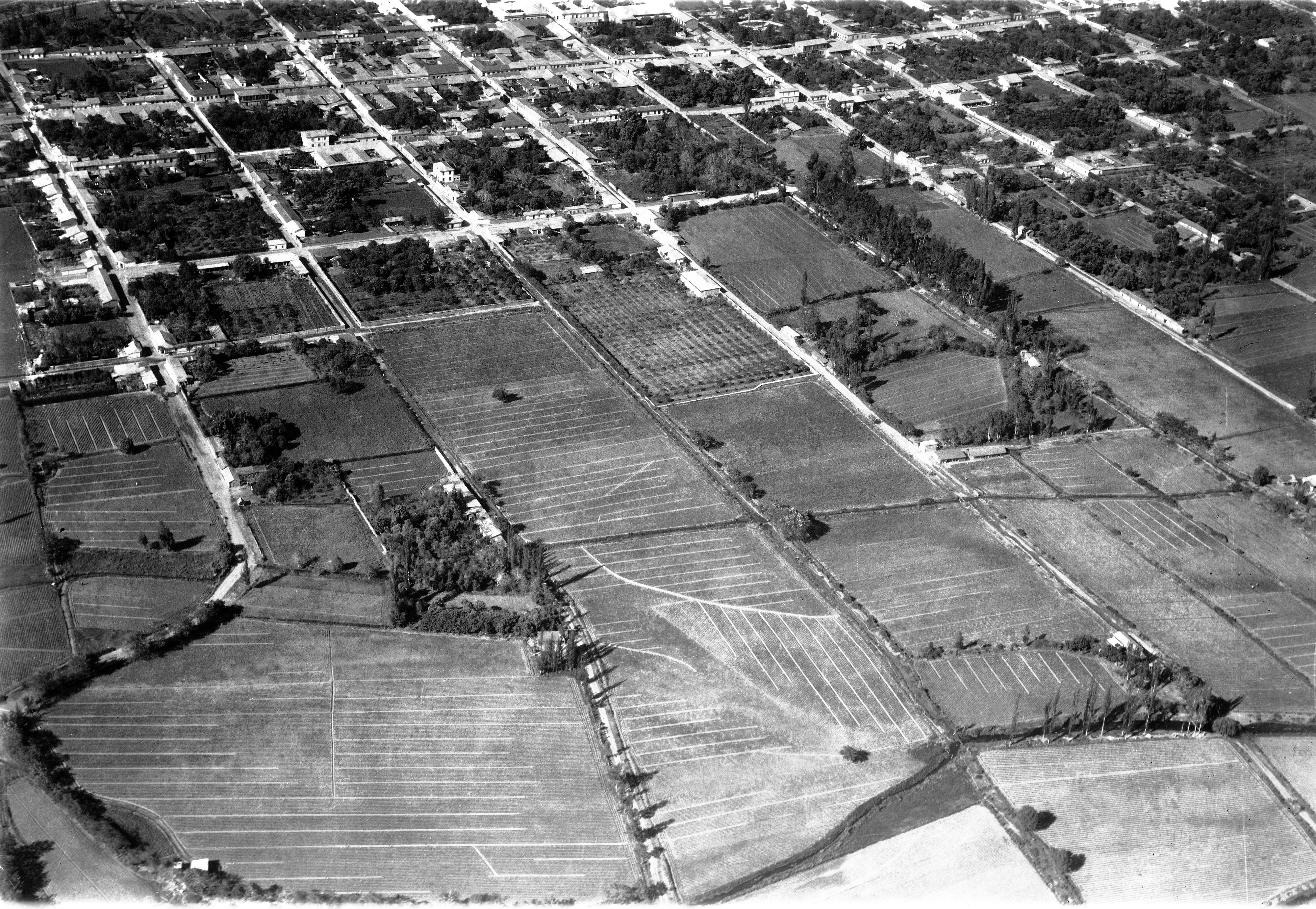 Vista aérea de La Ligua 1937.