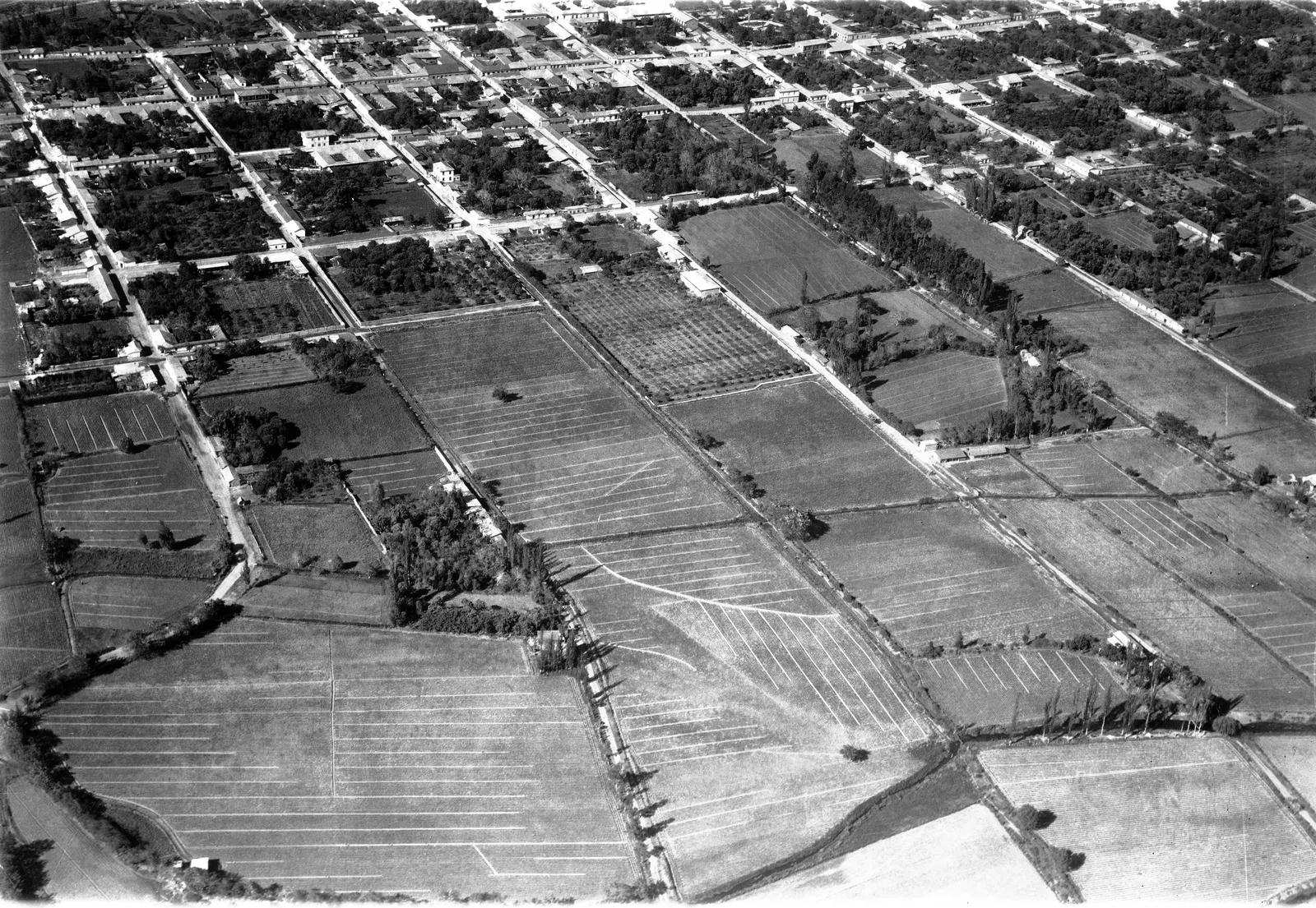 Vista aérea de La Ligua 1937.