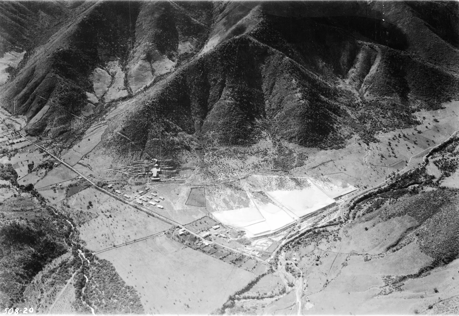 Vista aérea cerca de Santiago 1937.