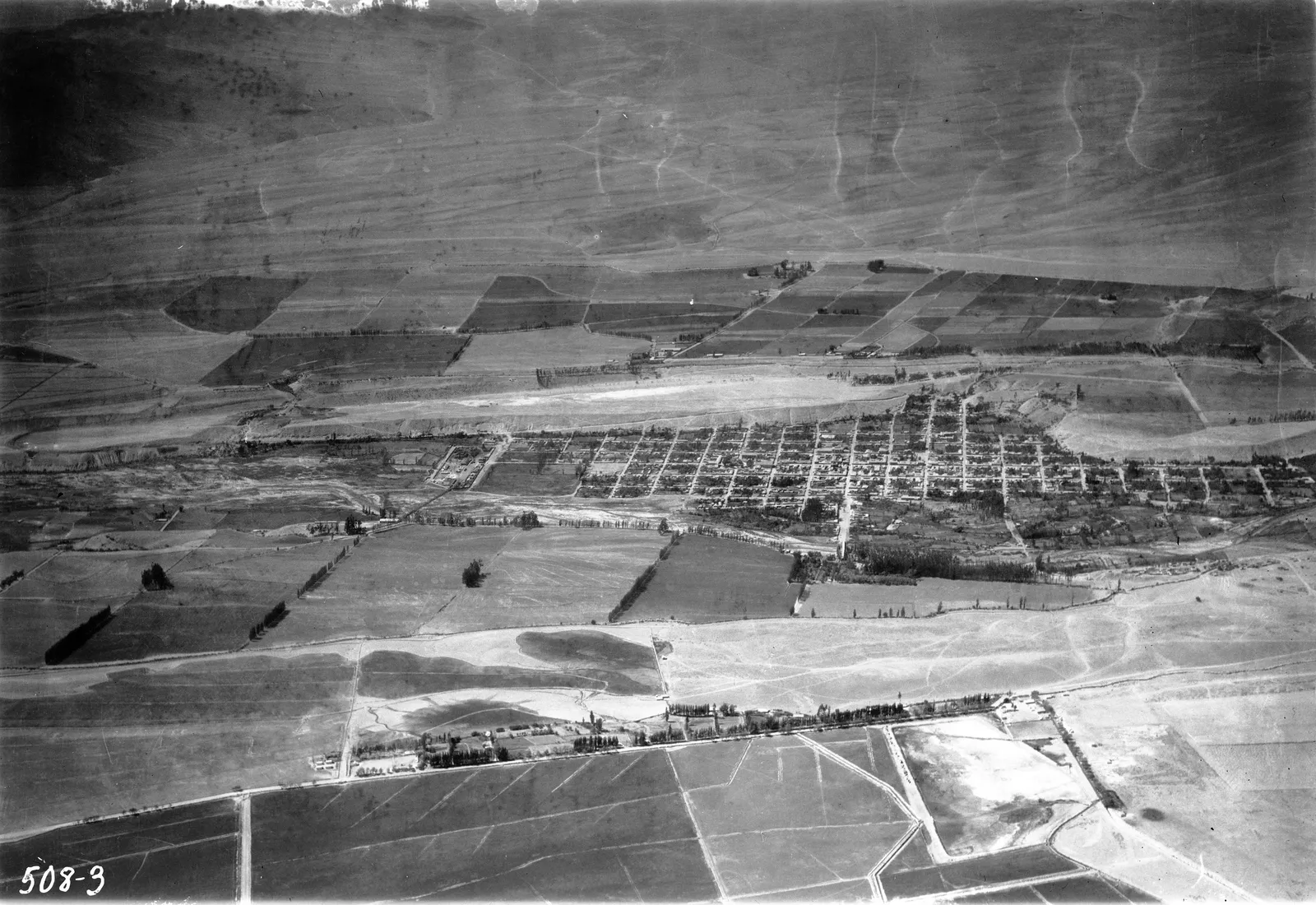 Vista aérea de Vallenar 1937.