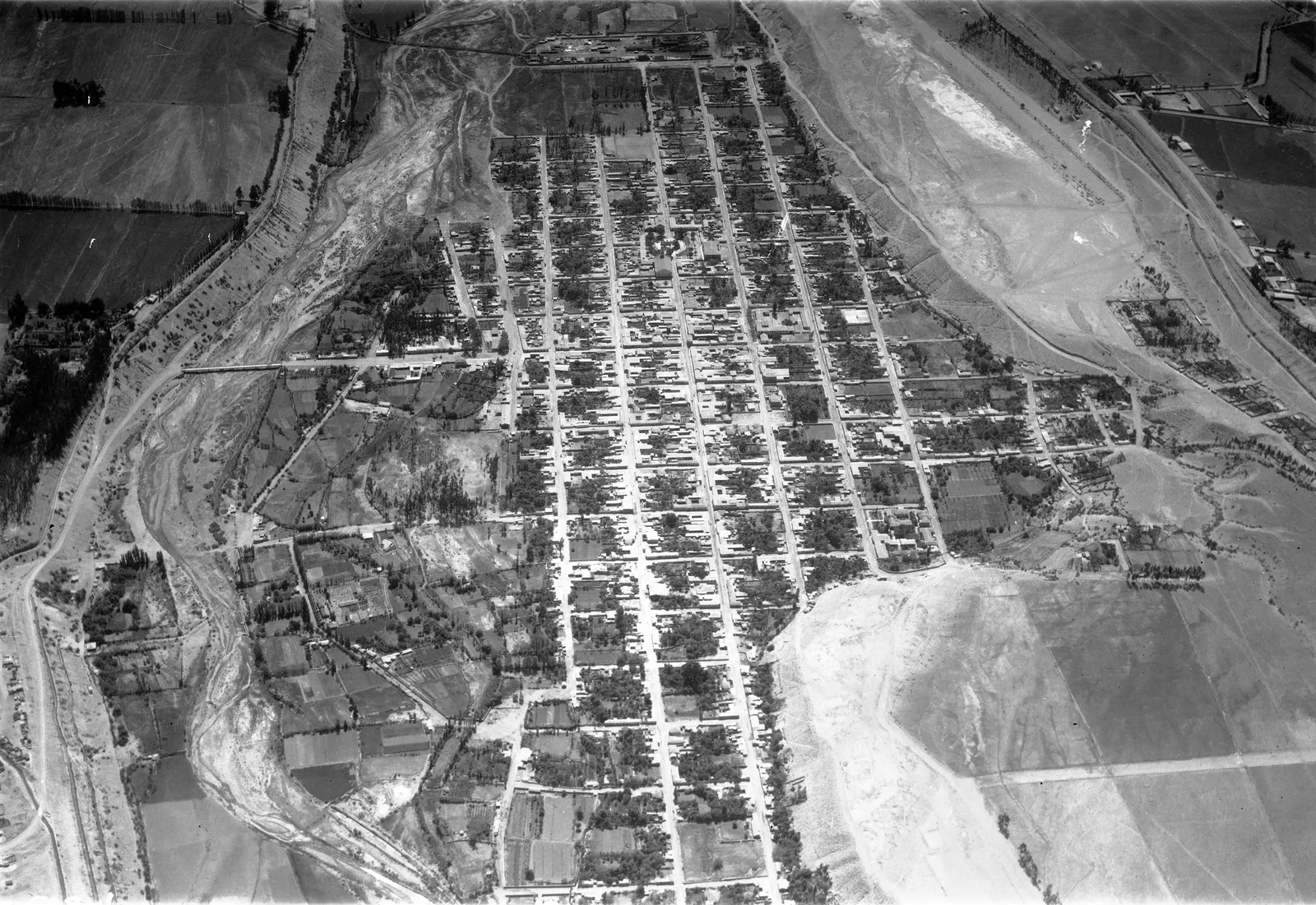 Vista aérea de Vallenar 1937.