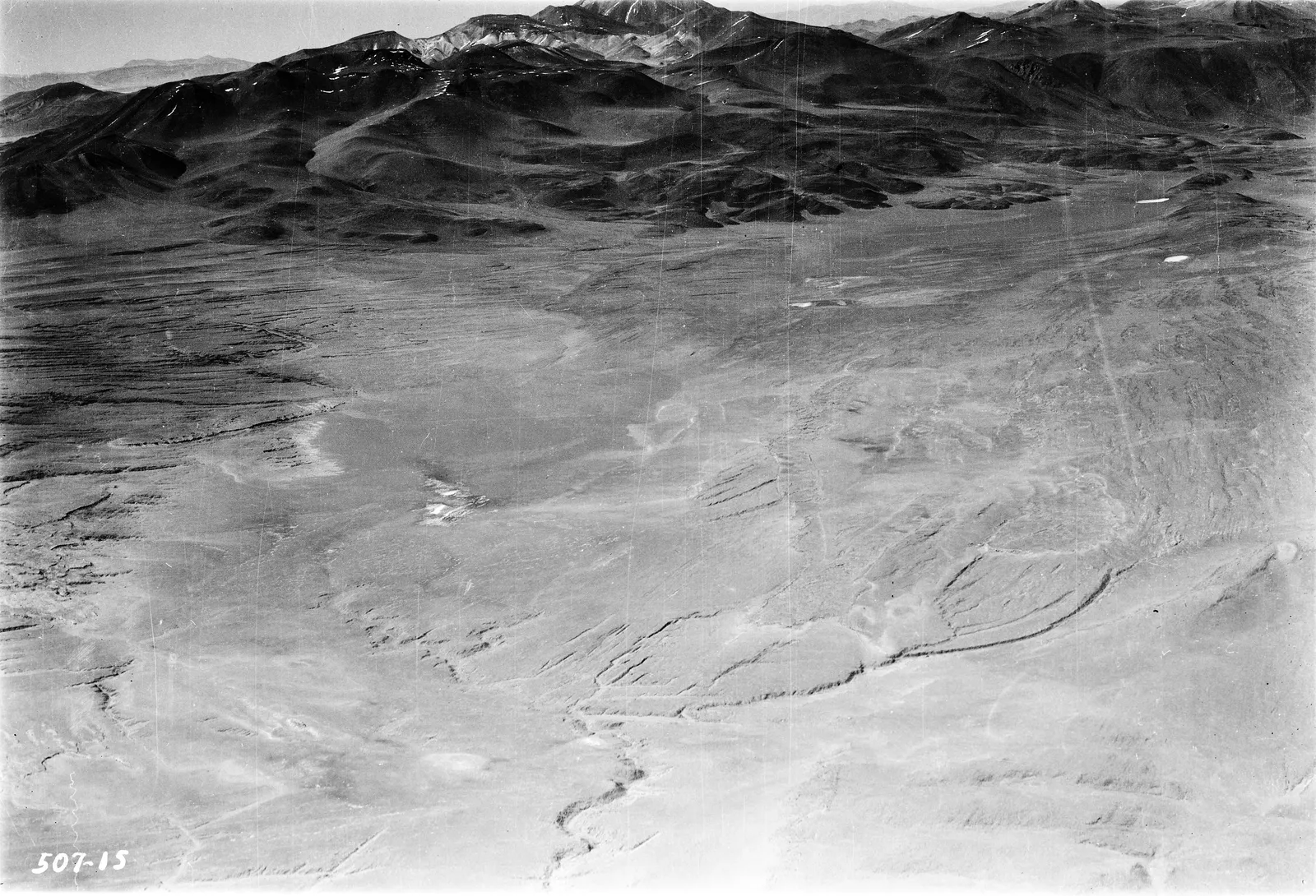 Vista aérea del Salar de Atacama 1937.