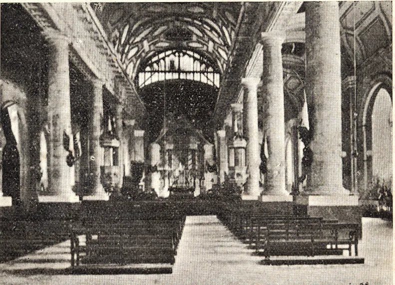Interior de la Antigua Catedral de Concepción, 1910