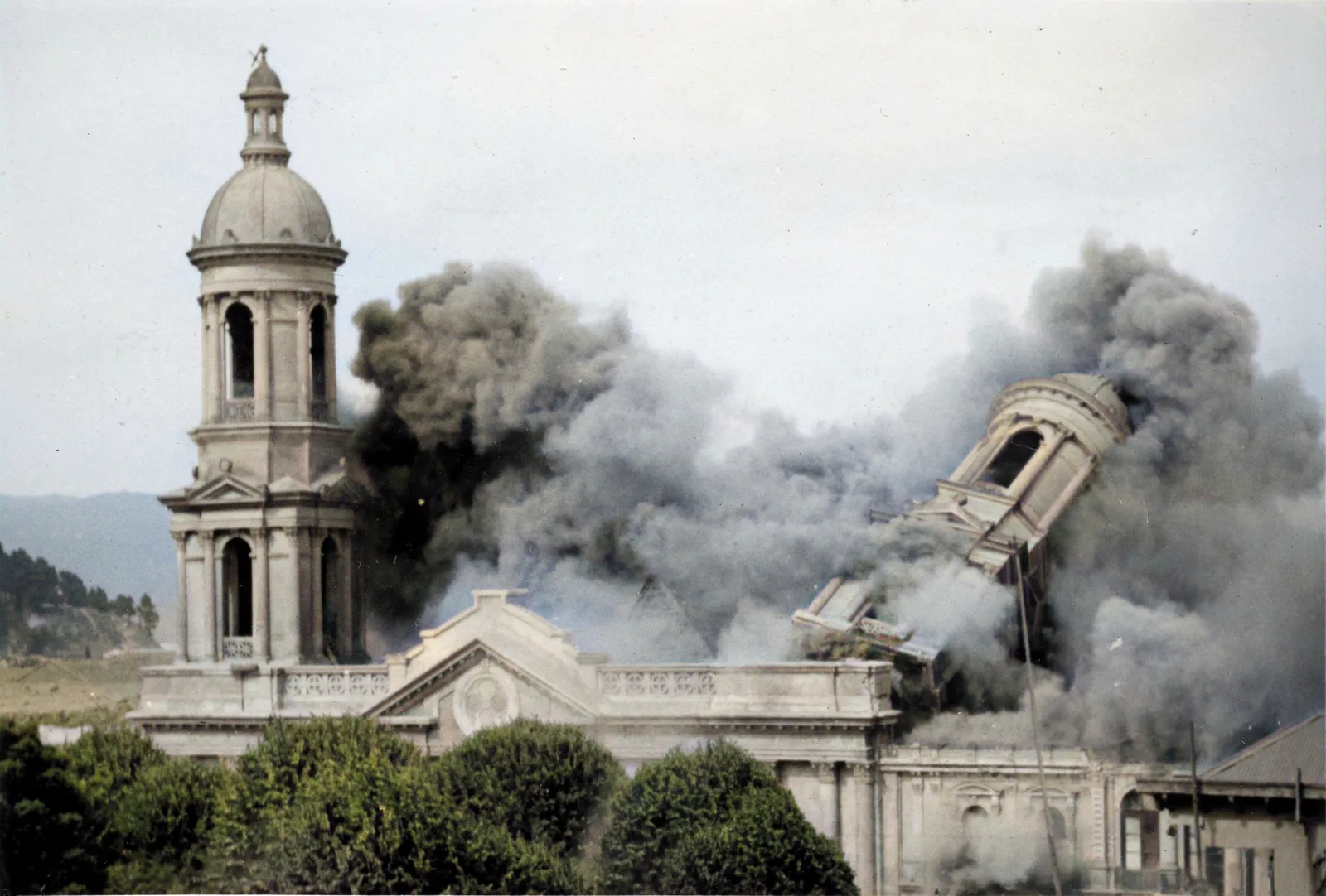 Dinamitación de las torres de la Catedral de Concepción , 1939