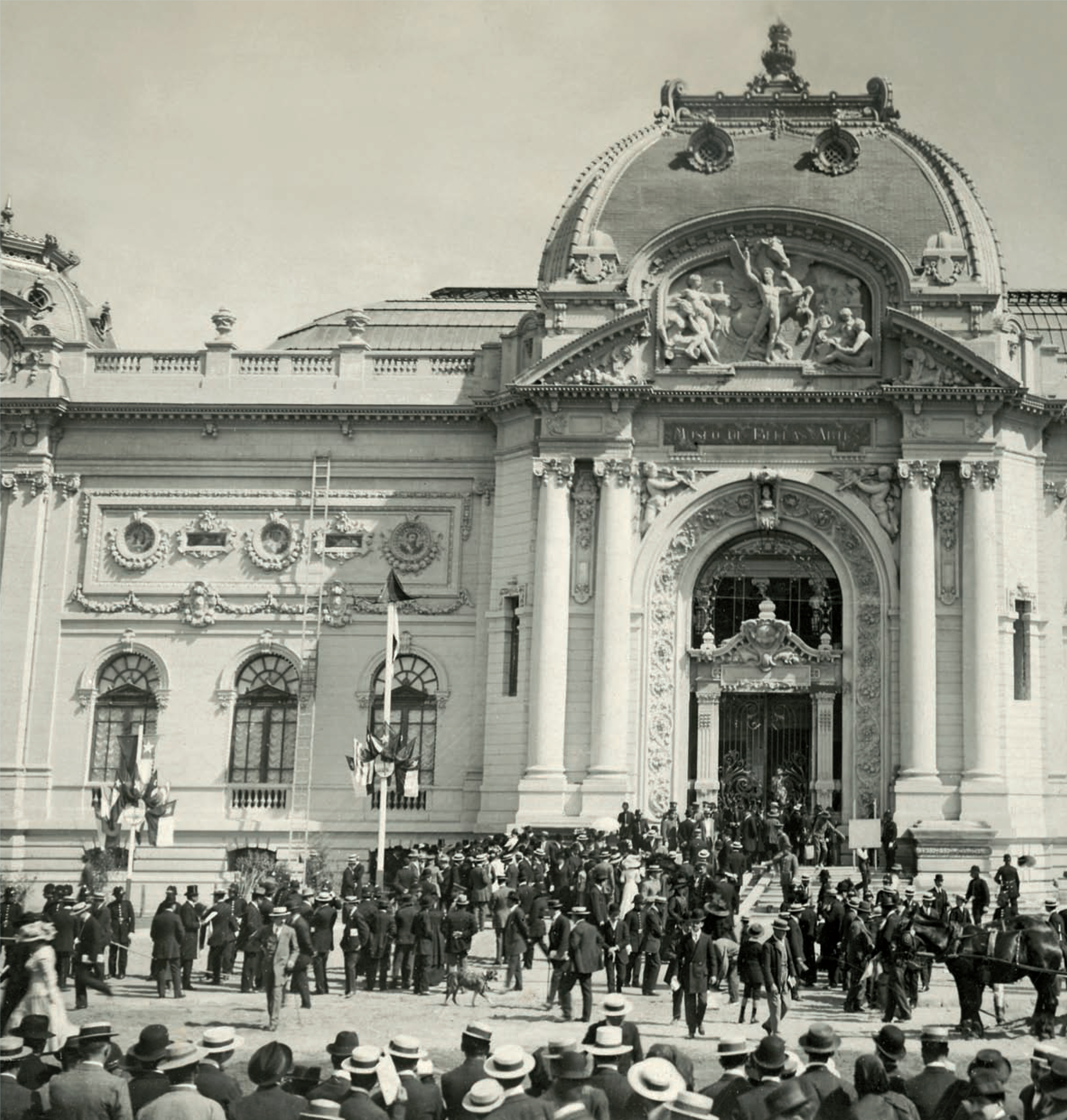 Inauguración Palacio Bellas Artes, Santiago año 1910