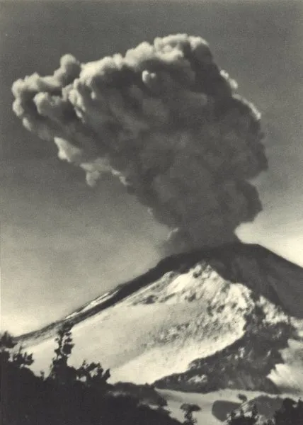 Erupción Volcán Chillan en 1932