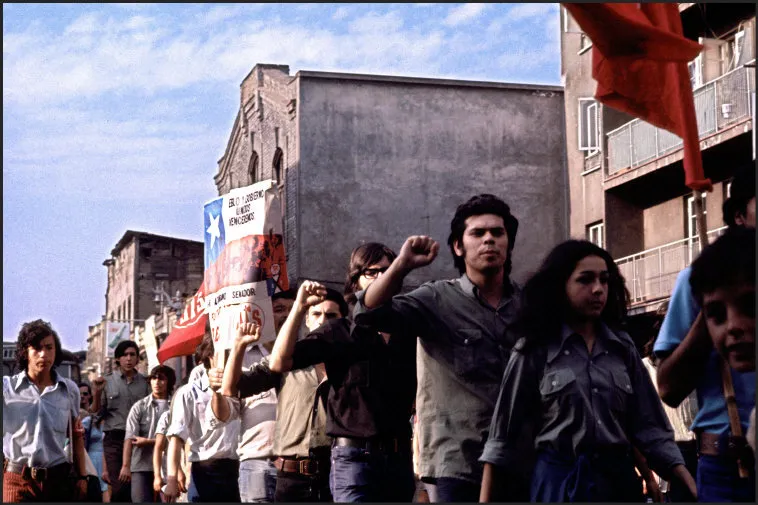 Socialistas en Santiago,1971.