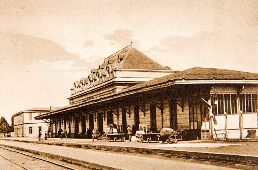 Estación de trenes de Temuco en 1926