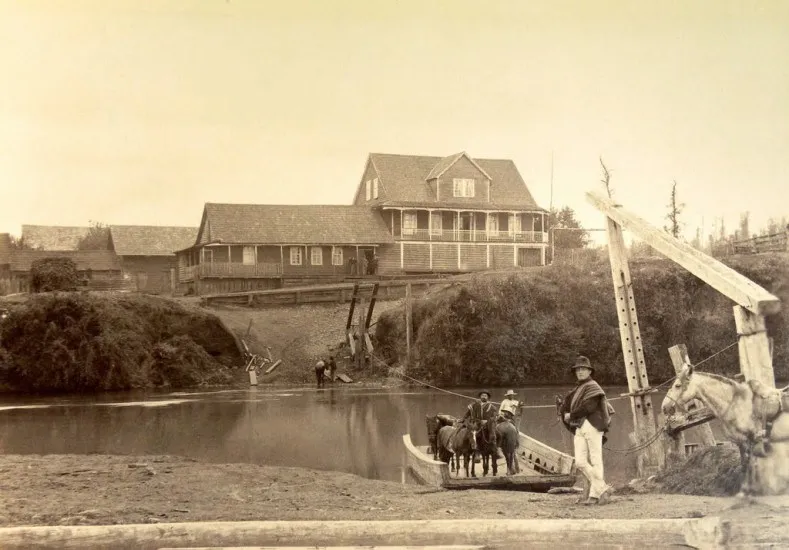 Balseo en Cancura, Osorno, 1893.