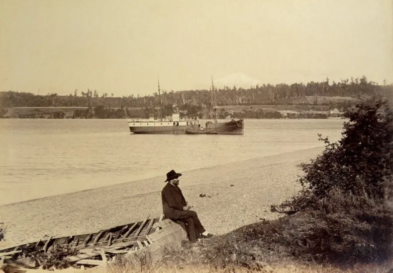 Puerto Varas, el Calbuco y el Vapor Clara en 1893.
