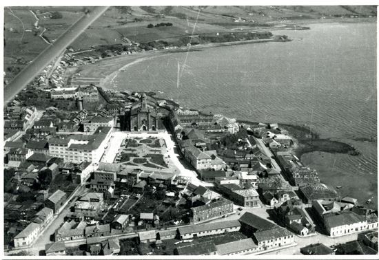 Ancud desde el aire, Chiloé, en 1960