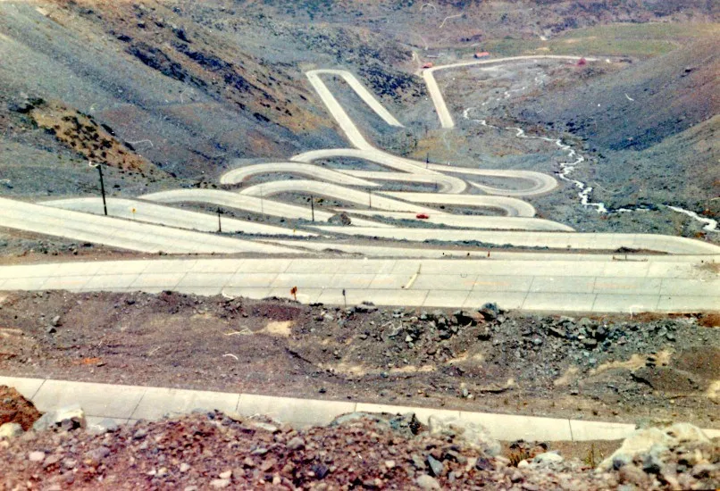 Cuesta Los Caracoles, Portillo, 1970