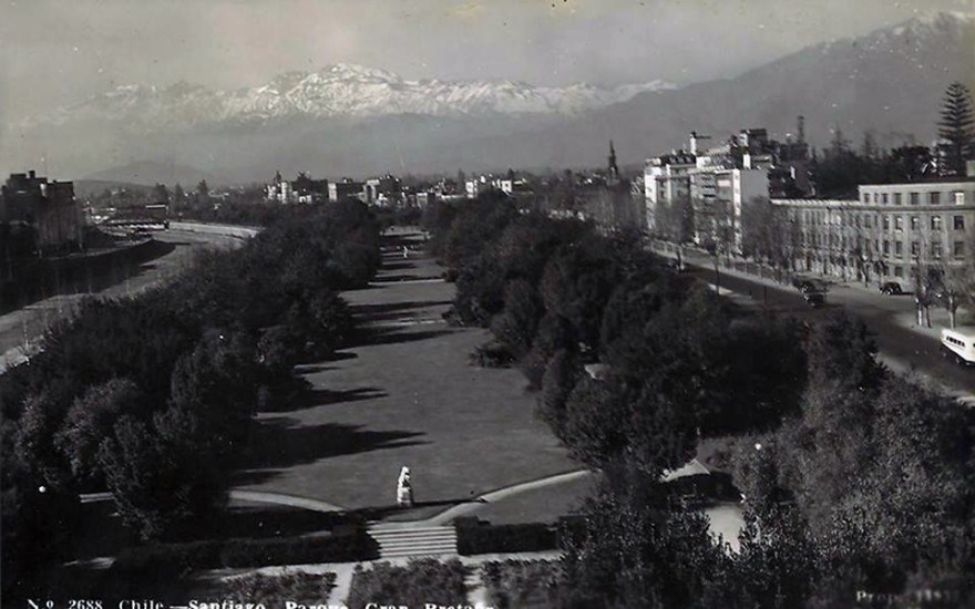 Parque Gran Bretaña de Santiago en 1945.