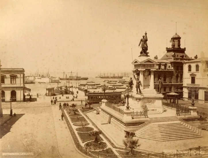 Plaza Sotomayor de Valparaíso en 1888