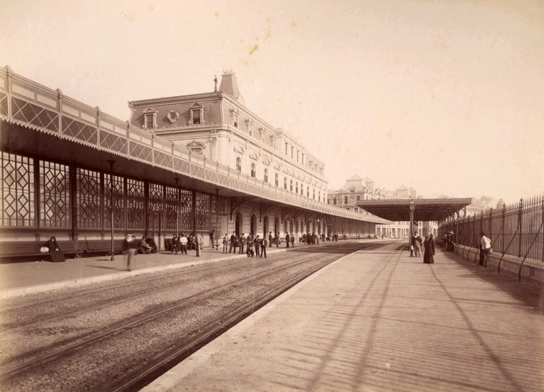 Estación Bellavista de Valparaíso en 1888