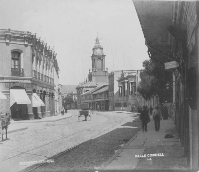 Calle Condell de Valparaíso en 1888