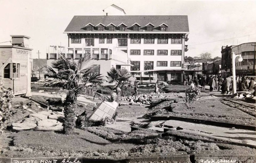 Plaza de Puerto Montt en 1960