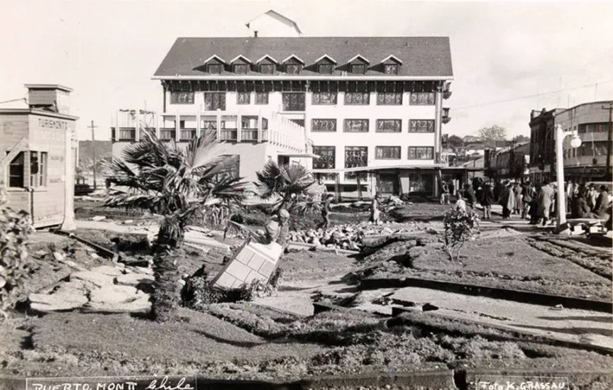 Plaza de Puerto Montt en 1960