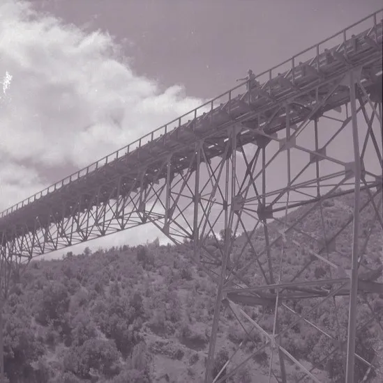 Puente ferroviario Bío Bío en 1960