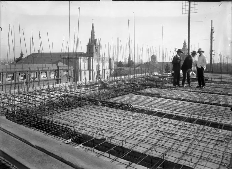 Construcción de la Biblioteca Nacional en 1917