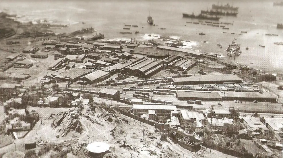 Estación de trenes de Tocopilla 1948