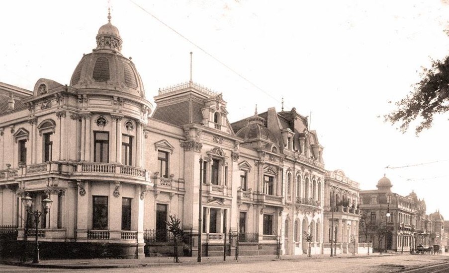 El Palacio Aldunate a principios de 1900s, Santiago