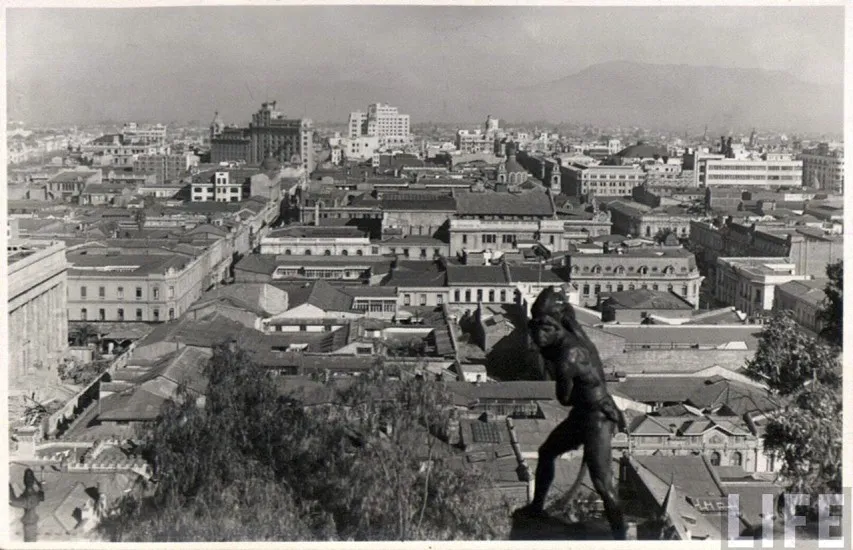 Vista desde el Cerro Santa Lucía, años 30s