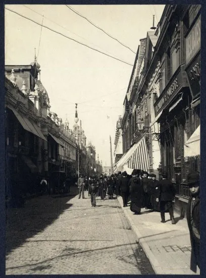Calle Estado de Santiago en el año 1906