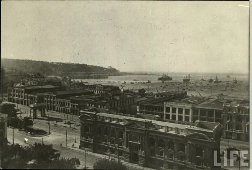 Valparaíso desde la torre del edificio del Diario La Unión, ca. 1920s