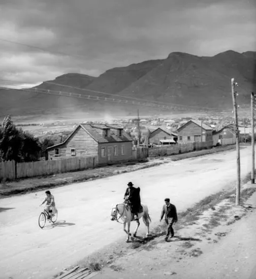 Calle de Coyhaique en la Región de Aysén en 1940