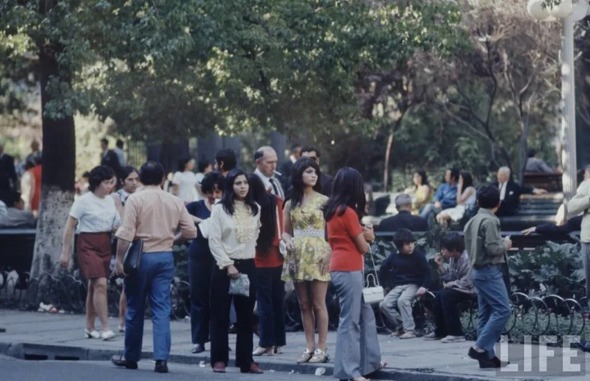Plaza de Armas de Santiago en 1971